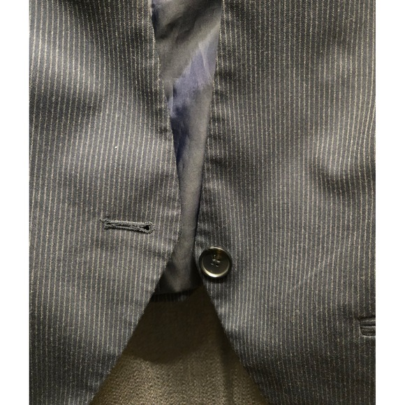 Worthington‎ Pinstripe Blazer Business Career Jacket One Button Size L - Picture 3 of 5